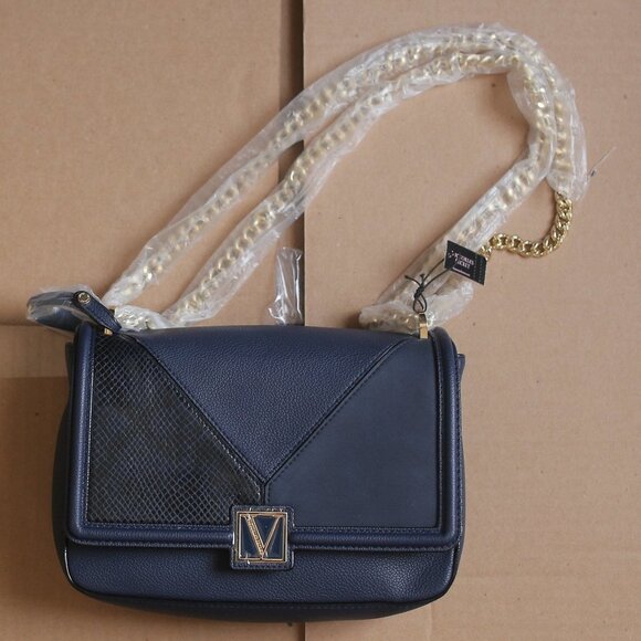NWT Limited Edition Victoria Medium Shoulder Bag, Midnight Blue. - Picture 1 of 10